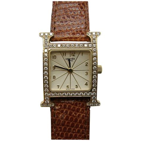 yellow-gold hermes watch ladies|30mm hermes watch.